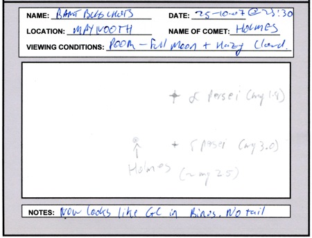 Comet 17/P Holmes - 25-10-2007 @ 23:30