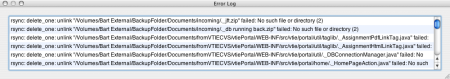 arRsync Error Log
