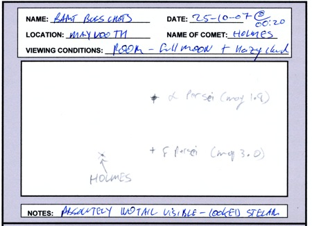 Comet 17/P Holmes - 25-10-2007 @ 00:20