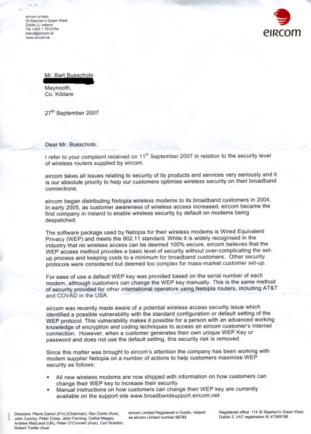 Eircom Reply - Page 1