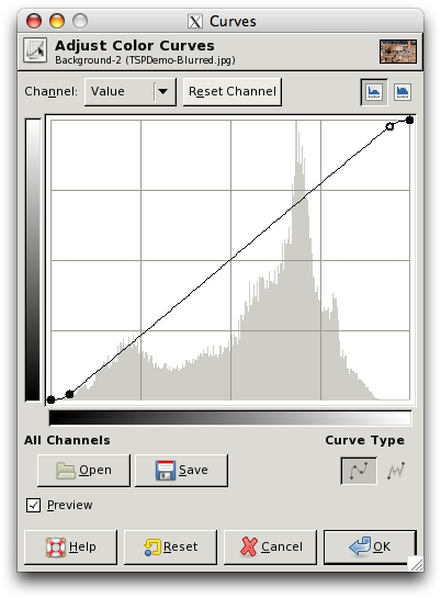 Tilt-Shift Photography Demo - Curve to Boost Contrast