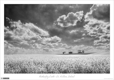 Big Summer Skies over Rathcoffey Castle (mmonochrome)