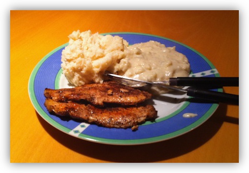 Pork Chops with Mash & Cauliflower