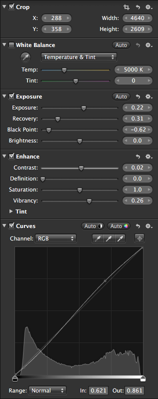 Basic Aperture Adjustments