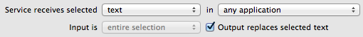 Automator Text Service