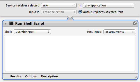 Automator Shell Script Action